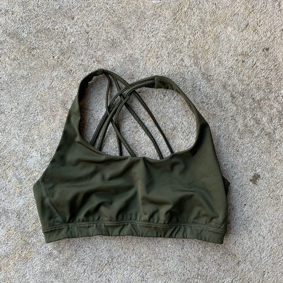 Victoria's Secret Other - VICTORIA'S SECRET olive green strappy racerback sports bra